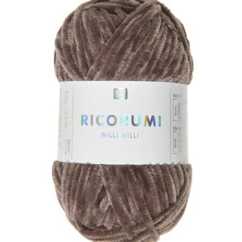 Pelote Ricorumi Nilli Nilli : La Chenille Polyester Pour Des Amigurumis Élégants - 25 Gr - Rico Design 024 Marron Chocolat