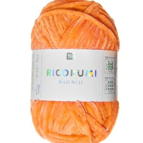 Pelote Ricorumi Nilli Nilli : La Chenille Polyester Pour Des Amigurumis Élégants - 25 Gr - Rico Design 029 Orange Neon