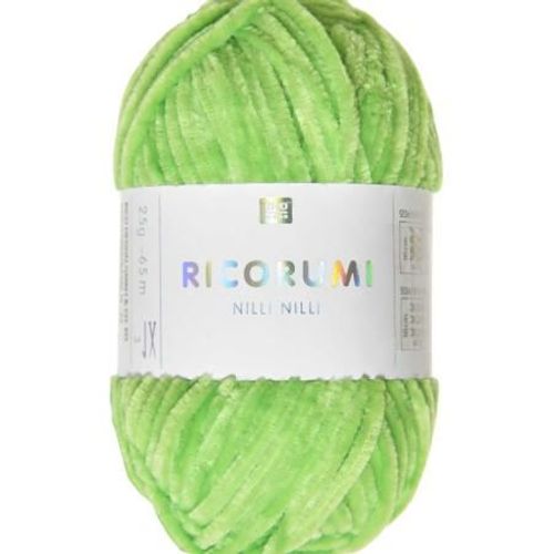 Pelote Ricorumi Nilli Nilli : La Chenille Polyester Pour Des Amigurumis Élégants - 25 Gr - Rico Design 030 Vert Neon
