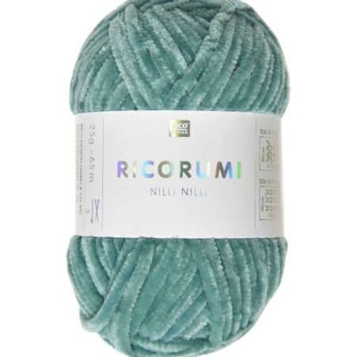 Pelote Ricorumi Nilli Nilli : La Chenille Polyester Pour Des Amigurumis Élégants - 25 Gr - Rico Design 017 Vert Turquoise
