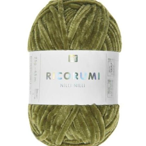 Pelote Ricorumi Nilli Nilli : La Chenille Polyester Pour Des Amigurumis Élégants - 25 Gr - Rico Design 020 Vert Olive