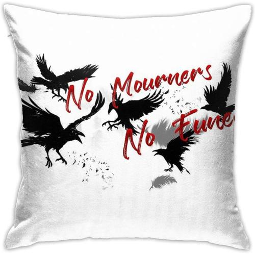 Pas De Pleurs Pas De Funérailles Six De Corbeaux Par Leigh Bardugo Fanart Housse De Coussin Taie D'oreiller Décorative Pour Canapé Chambre 45 Cm * 45 Cm