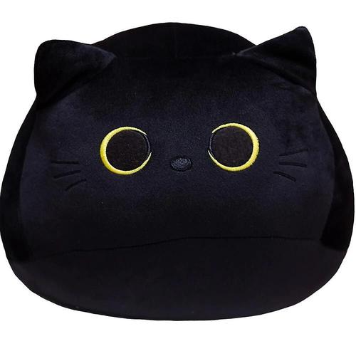 Kawaii chat noir en peluche jouet doux en peluche oreiller chat noir en  peluche poupée bébé jouets peluche cadeau de noël pour enfants filles - 15  cm