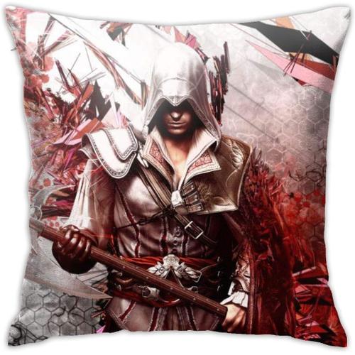 Assassin's Creed Adventure Game Housses De Coussin Décoratives En Coton Pour Salon, Canapé, Lit, Taies D'oreiller Douces 45 Cm X 45 Cm