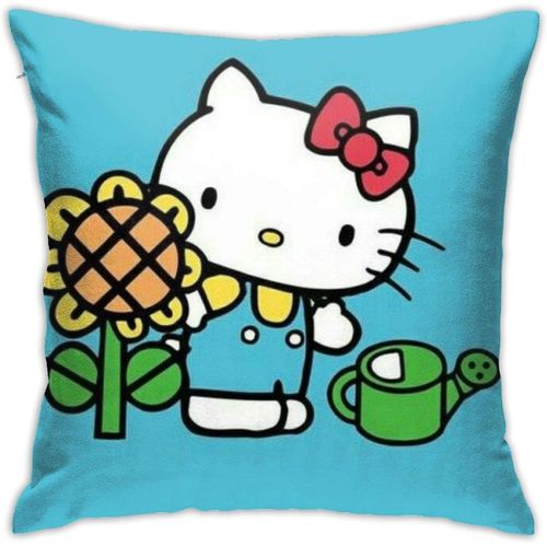 Hello Kitty Suower Coussin Couvre Décoratif Coton Pilloases Pour Salon Canapé Canapé-Lit Doux Taies D'oreiller 45 Cm * 45 Cm