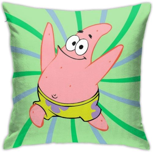 Dessin Animé Animé Pat Star Coussin Couvre Décoratif Coton Pilloases Pour Salon Canapé Canapé Lit Doux Taies D'oreiller 45 Cm * 45 Cm