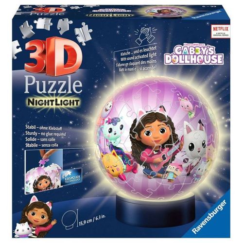Puzzle Puzzle 3d Ball 72 P Illuminé - Gabby's Dollhouse