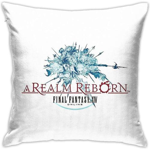 Final Fantasy Xiv A Realm Reborn Logo Housse De Coussin, Taie D'oreiller Décorative 45cm X 45cm