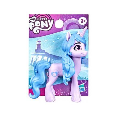 Coffret My Little Pony - Poney Violet Izzy Moonbow 8 Cm - Set Petit Poney + Carte Tigre