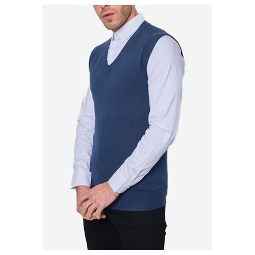 Pull Debardeur Bleu Homme