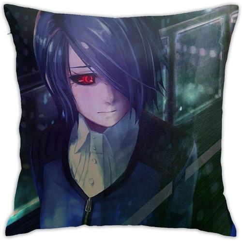 Anime To-Kyo Gh-Oul Pilloase (Pa De 2) ? Taies D'oreiller Avec Fermeture Éclair ? Housses De Coussin Pour Lit, Canapé, Chambre À Coucher, Voiture (45,7 X 45,7 Cm)