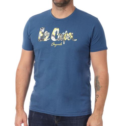 T-Shirt Bleu Homme Lee Cooper Okil