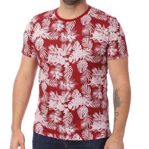 T-Shirt Rouge Homme Lee Cooper Opaya