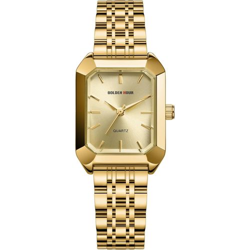 Meimieshop-Montre À Quartz Rectangulaire Pour Femme,Bracelet En Acier Inoxydable,Cadran Doré,Or,Tendance