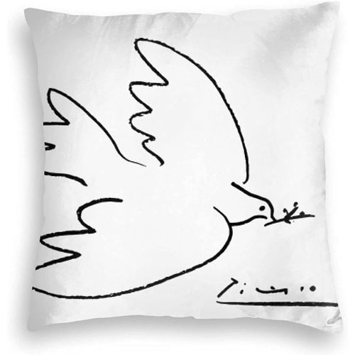 Housses De Coussin Décoratives Pour La Maison, Coussin Picasso, Colombe De La Paix, Pour La Famille Et Les Amis, 18x18 Pouces