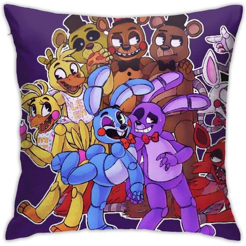 Fnaf Five Nights At Freddys Foxy Fox Housse De Coussin Décorative Pour Canapé Et Chambre À Coucher 45,7 X 45,7 Cm -3