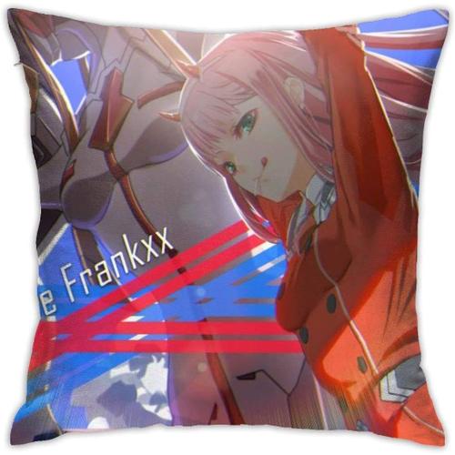 Taie D'oreiller À Lancer, Décoration De La Maison, Utilisée Pour Le Canapé-Lit, Le Coussin De Ferme, Are-Darling Frankxx Zero Two 18""X 18""