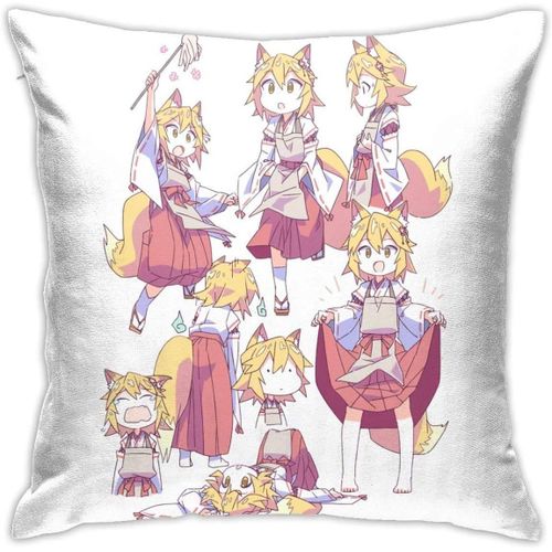 Taie D'oreiller Décoration De La Maison Décoration De Lit Housse De Coussin-Kawaii Mignon Senko San 18 "X 18