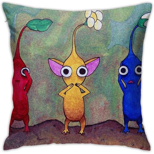 Maison & Jeux & Pikmin Taies D'oreiller Décor Canapé Coussins Housses De Coussin-3 18"X18