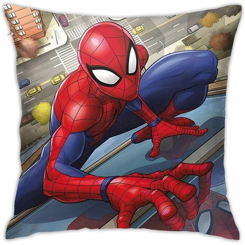 Ensemble De Taies D'oreiller En Microfibre Marvel Spiderman | Les Taies D'oreiller Pour La Maison Sont Respirantes 45,7 X 45,7 Cm.