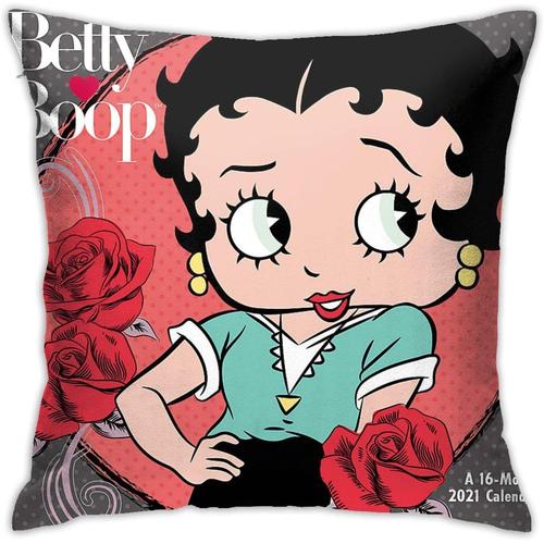 Ensemble De Taies D'oreiller En Microfibre Betty Boop | Les Taies D'oreiller Pour La Maison Sont Respirantes 45,7 X 45,7 Cm.