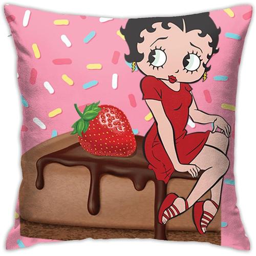 Ensemble De Taies D'oreiller En Microfibre Betty Boop | Les Taies D'oreiller Pour La Maison Sont Respirantes 45,7 X 45,7 Cm.