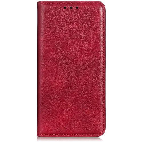 Coque Pour Honor X6, Housse En Cuir Pu Premium Portefeuille De Protection, Flip Case Premium Avec Emplacement De Cartes.(Rouge)