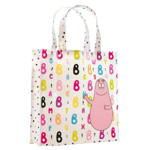 Petit Sac Toile Cirée Fond Blanc Barbapapa - Petit Jour