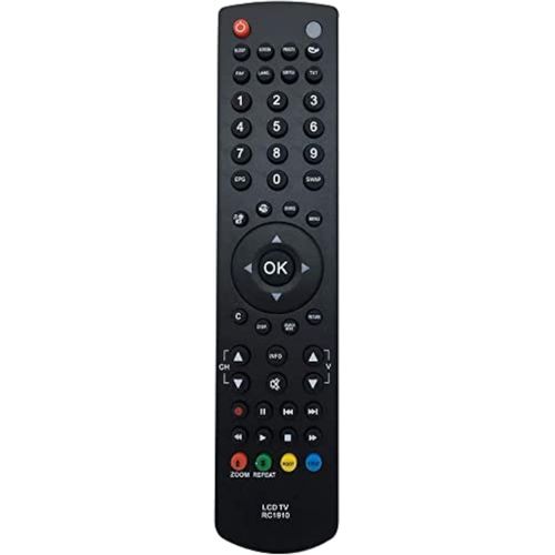 asas456-Télécommande De Rechange Rc1910 Pour Sharp Toshiba Polaroid Bush,Télécommande Universelle Pour Toutes Les Toshiba Lcd Led Plasma Tv Sans Programmation Noir