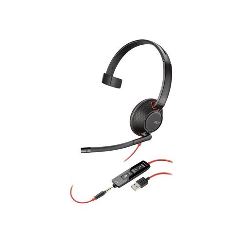 Poly Blackwire C5210 USB-A - Bulk - 5200 Series - micro-casque - sur-oreille - filaire - USB, jack 3,5mm