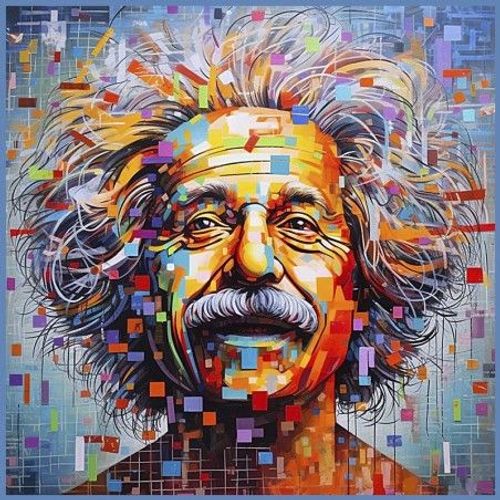 Carré Simili Cuir 44x44 Cm Einstein Einstein