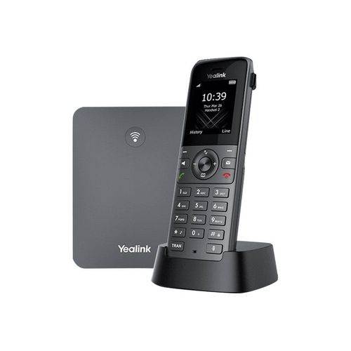 Yealink W73P - Téléphone VoIP sans fil avec ID d'appelant - DECT - (conférence) à trois capacité d'appel - SIP, SIP v2, RTCP-XR, VQ-RTCPXR - gris classique, gris sidéral