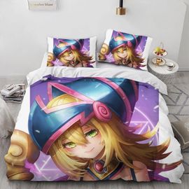 Yu Gi Card Game Blue Eyes Dragon Anime Duvet Covers Soft Microfiber Washed Duvet Cover Set 3 Pieces With Zipper Closure Beding
