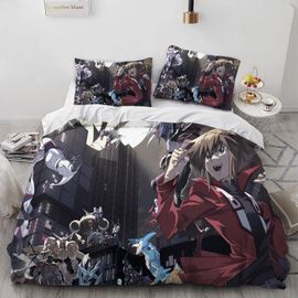 Yu Gi Card Game Blue Eyes Dragon Anime Duvet Covers Soft Microfiber Washed Duvet Cover Set 3 Pieces With Zipper Closure Beding