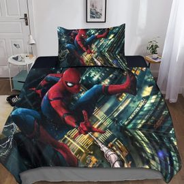 Spider Man Family 3 Piece Set Duvet Set Marvel Movie Characters Ultra Soft Duvet Covers Bedding Sets 3 Pcs With Zipper Closure +