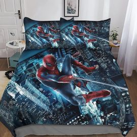 Spider Man Duvet Cover Marvel Movie Characters Bedding For Kids Teens Adult Comforter Cover Cartoon Theme Cover Quilt Cover 3-Pie