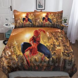 Spider Man Duvet Cover 3 Piece Set Marvel Movie Characters Various Cartoon Characters Bedding Set For Boys Girls Cover Quilt Cover