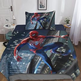 Spider Man 3 Pieces Cartoon Duvet Cover Sets For Young Teenager Marvel Movie Characters Printed Comforter Cover Lovely Design Bro