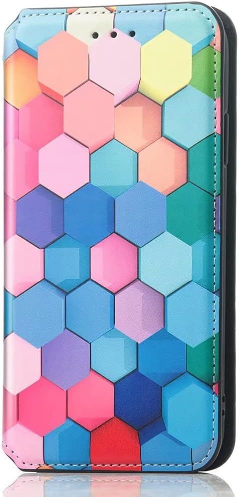 Coque Pour Honor X6 / Honor X8 5g / Honor 70 Lite Etui Portefeuille, Elegant En Motifs Colores Antichoc Cuir Pu Flip Case, Protection Housse Avec Carte Fentes/Stand - Carres De Couleur