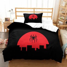 Marvel Spiderman Duvet Cover Printed Bedding Set With Pillowcases Zipper Closure Unique Design Marvel Comics Quilt Cover For Home
