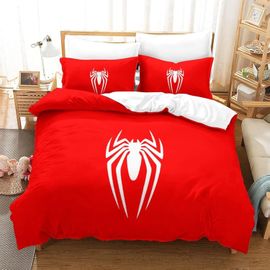 Printed Spider-Man Duvet Cover For Adults Teens Bedding Set With Pillowcases Microfiber Marvel Comics Quilt Cover With Zipper