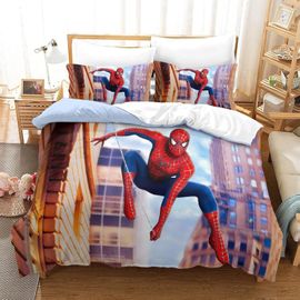 3d Bedding Print Spider-Man Duvet Cover Set Soft Microfiber Marvel Comics Quilt Cover With Pillowcases With Zipper Closure