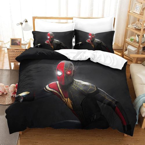 Spider-Man Duvet Cover Set Bedding Decor Marvel Comics Quilt Cover Microfiber Polyester Comforter Cover With Pillow Shams For