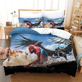 3d Spider-Man Duvet Cover Sets Bedding Set 3pcs Marvel Comics Quilt Cover Microfiber Polyester Comforter Cover Zipper