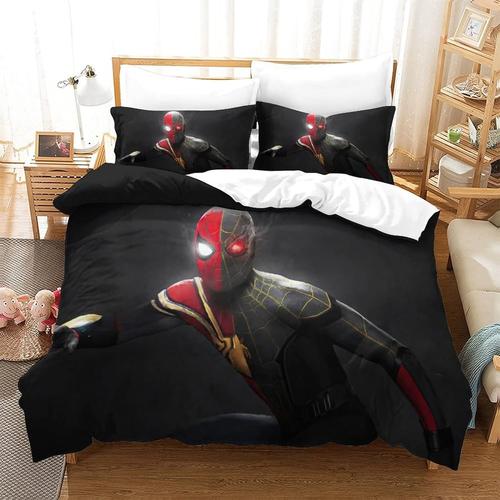 Spider-Man Duvet Cover Set Bedding Decor Marvel Comics Quilt Cover Microfiber Polyester Comforter Cover With Pillow Shams For