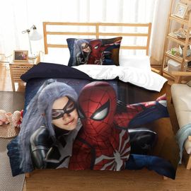 Spider-Man Duvet Cover Set Print Bedding Set Marvel Comics Quilt Cover Microfiber Polyester Comforter Cover For Boys And Girl