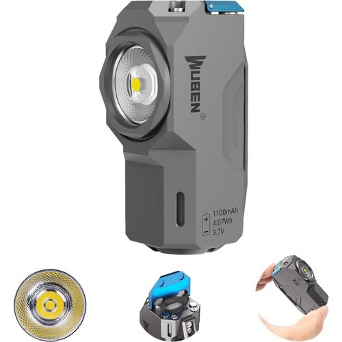 Asas456-X0 Lampe Torche Led Ultra Puissante Rechargeable 800 Lumens Lampe Torche Pile,Mini Edc Lampe De Poche Maglite Type C 7 Modes,Lampe Travail Compacte Pour Camping Randonnée Extérieur