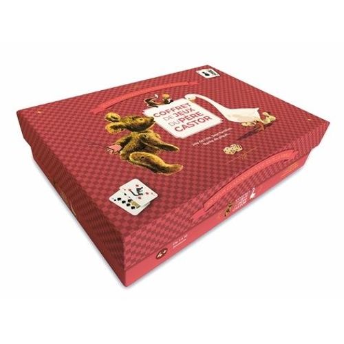 Coffret De Jeux Du Père Castor - 20 Jeux Classiques Pour Toute La Famille - Avec 3 Plateaux, 2 Jeux De Cartes, Pions Et Dés En Bois