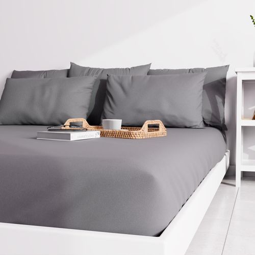 Drap Housse Uni 140x190 Cm Zzz Gris