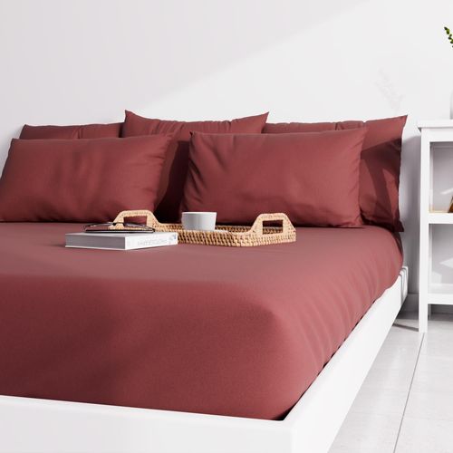 Drap Housse Uni 160x200 Cm Zzz Rouge
